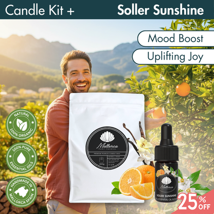 Kit de vela perlada + paquete de aceites esenciales (25 % de descuento en aceite)