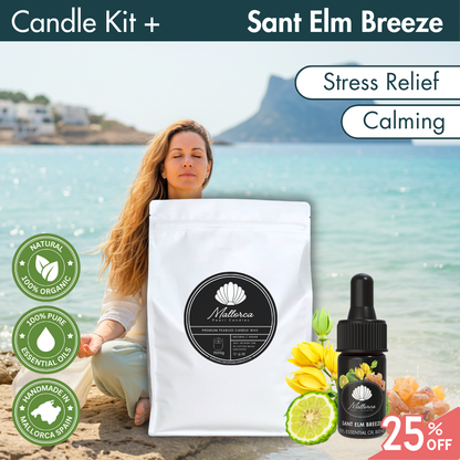 Kit de vela perlada + paquete de aceites esenciales (25 % de descuento en aceite)