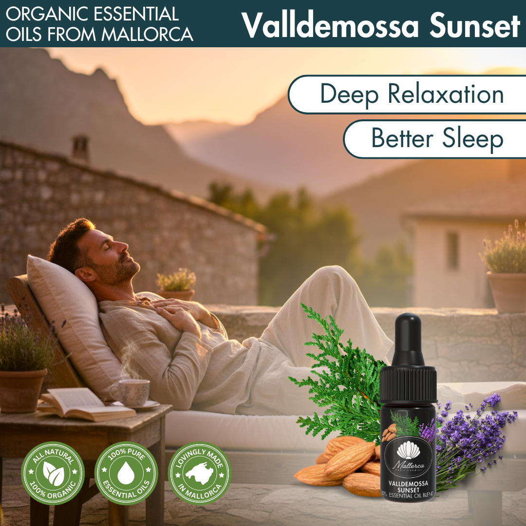 Valldemossa Sunset · Aceites esenciales orgánicos de Mallorca · Dormir Mejor