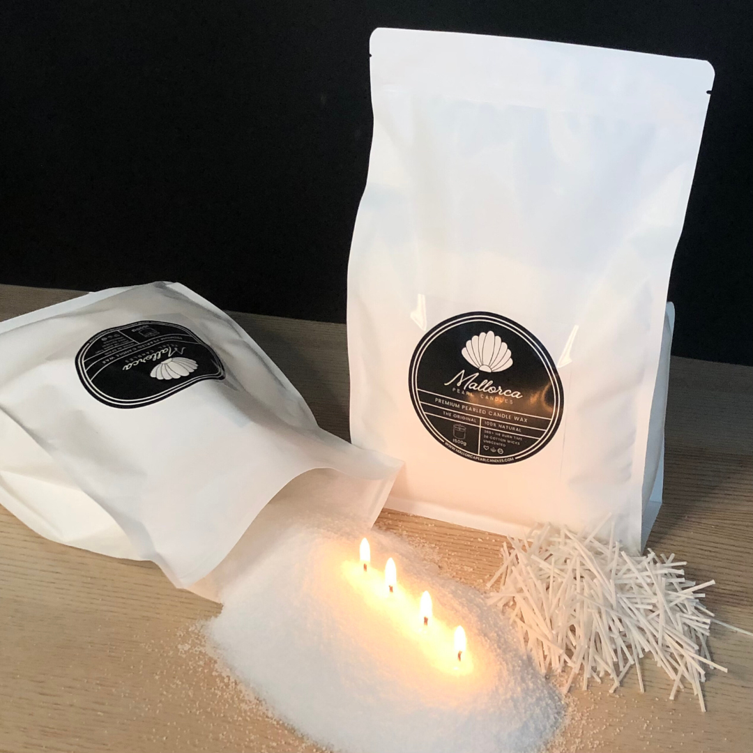 4.5kg Pearled Candle Wax · White · Unscented (60 Wicks Included)